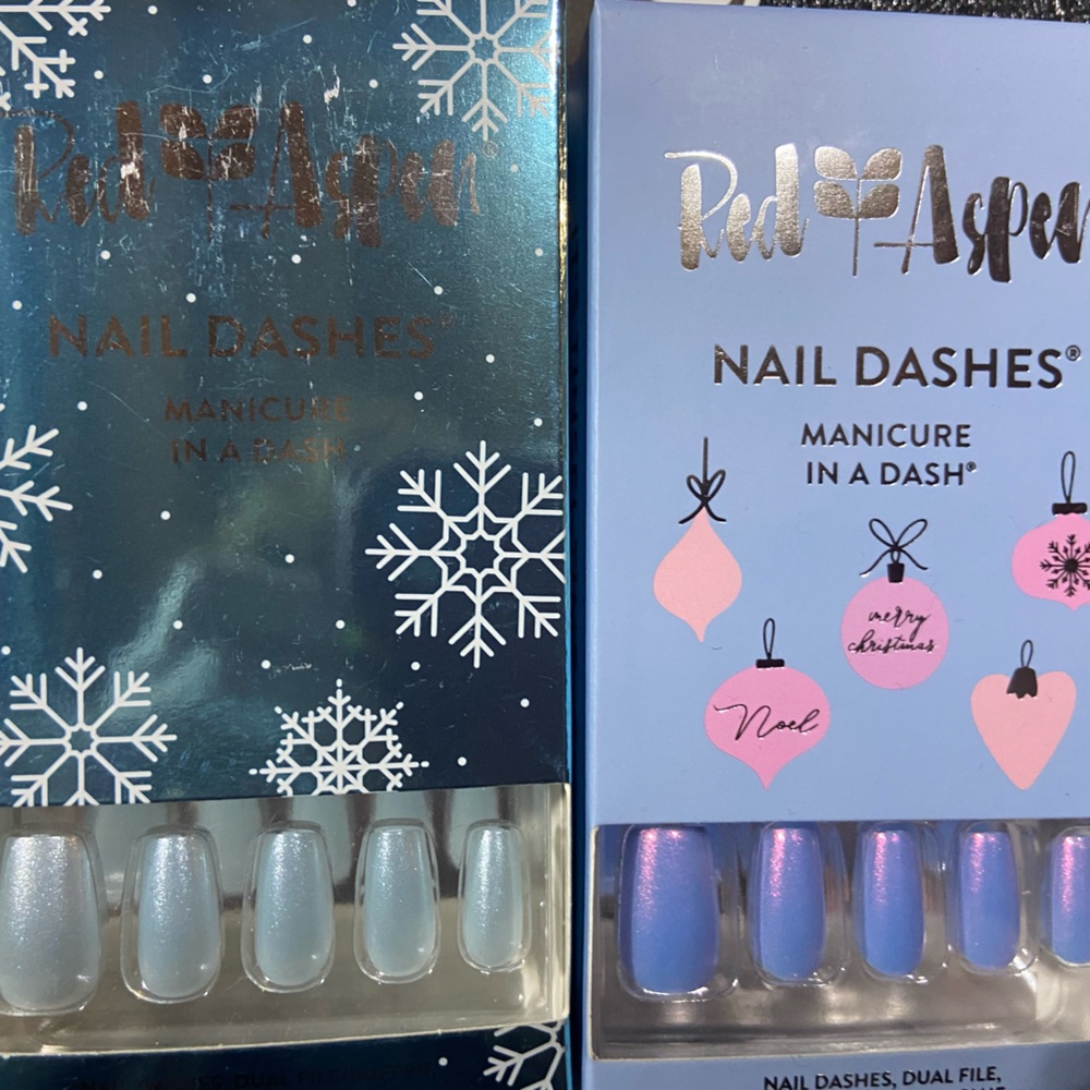 Pale Blue Nail Dashes Set